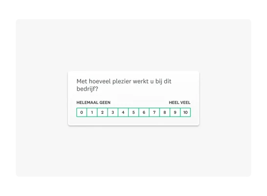 CSAT-vragenlijst met likertschaalreactie