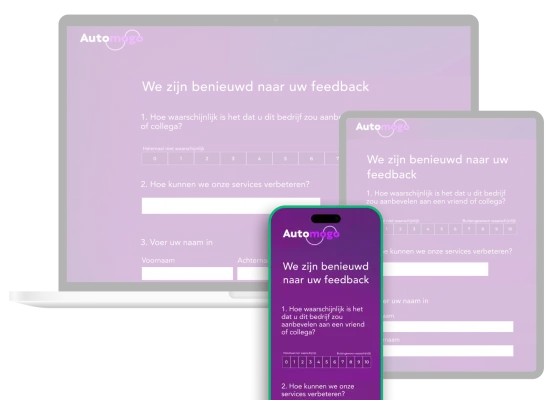 voorbeeld van een feedbackenquête