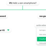 Screenshot van de functie voor vertakking met geavanceerde logica voor enquêtevragen