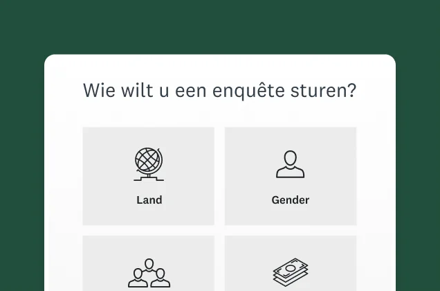 Screenshot van het selecteren van de demografische gegevens voor een Audience-panel