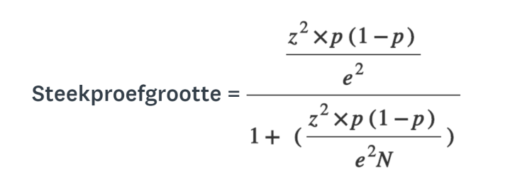 Sample size formula