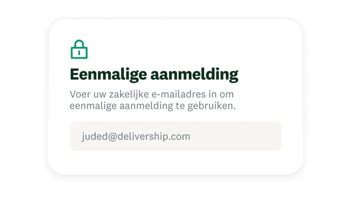 Pop-up eenmalige aanmelding