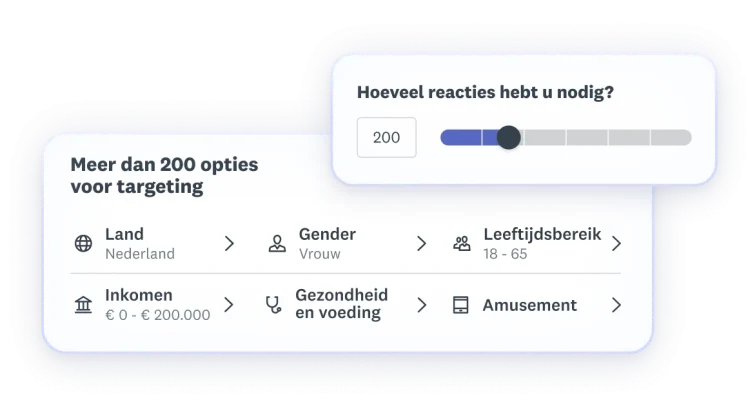Verschillende selectiemogelijkheden om doelgroepen te bereiken in LaunchPad
