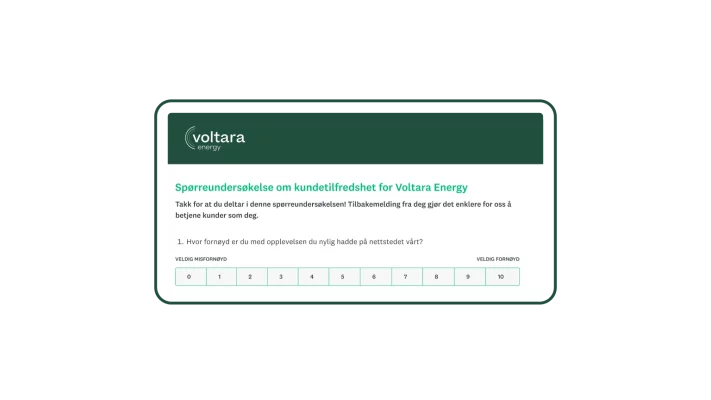 kundetilfredshetspoengsum for nettstedsopplevelse