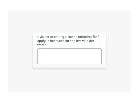 åpent spørsmål i spørreundersøkelse