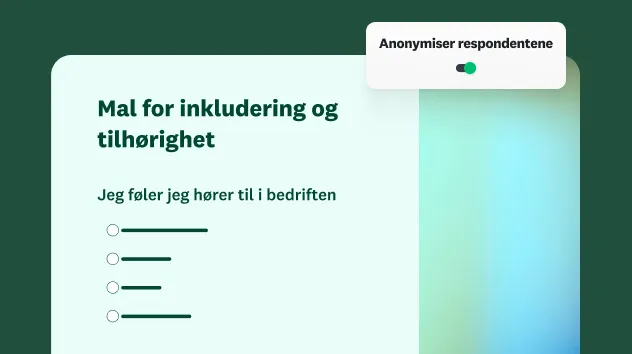 Mal for spørreundersøkelse om inkludering og tilhørighet