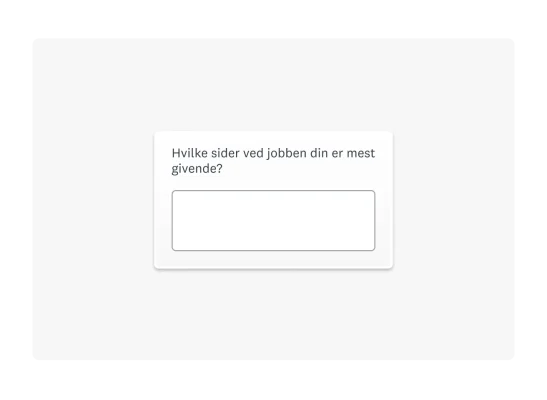 Eksempel på åpent undersøkelsesspørsmål