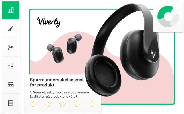 Skjermbilde av spørreundersøkelse som blir laget i SurveyMonkey