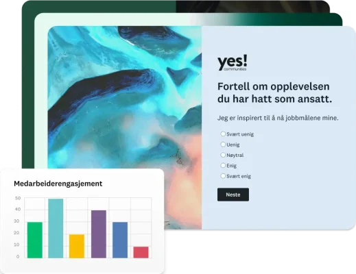 Spørreundersøkelse for medarbeiderengasjement hos YES Communities, levert av SurveyMonkey