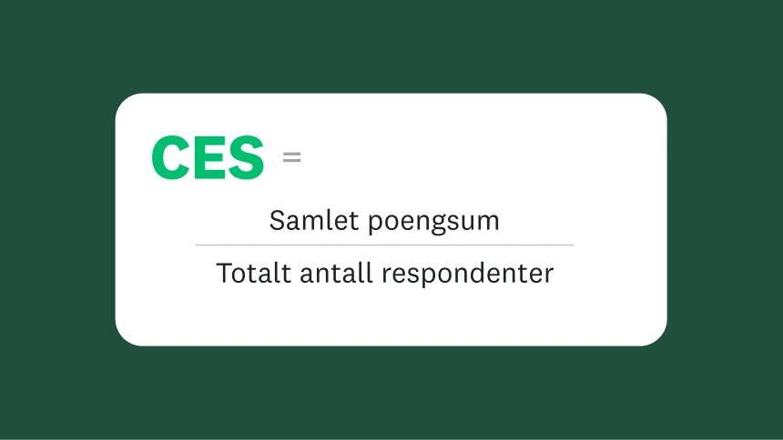 CES = summen av alle poeng delt på antall respondenter