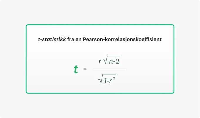 t-statistikkformel