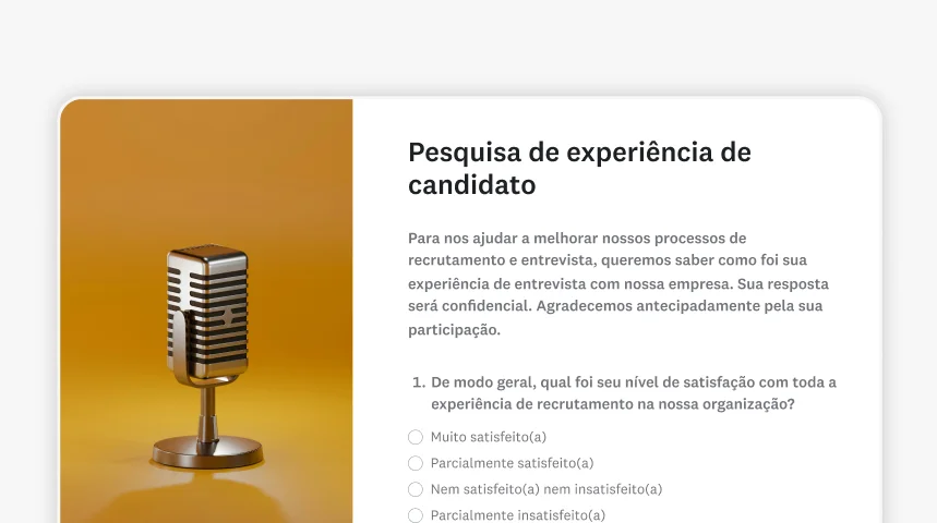 Imagem de modelo da SurveyMonkey de pesquisa de experiência de candidato