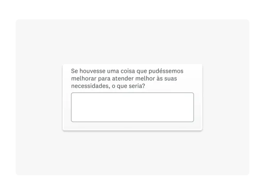 Exemplo de pergunta aberta.