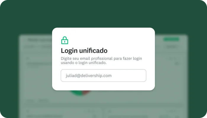 Janela de login unificado para inserir o email profissional.