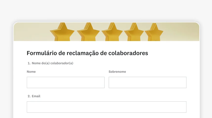 Imagem de modelo de formulário da SurveyMonkey de reclamação de colaboradores.