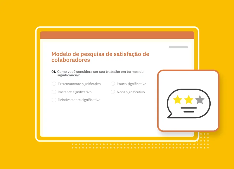 Imagem de tela de modelo de pesquisa de satisfação de colaboradores da SurveyMonkey