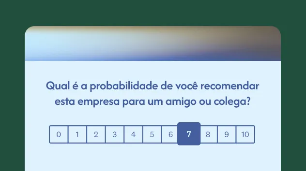 Modelo de questionário de eNPS.