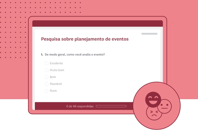 Imagem da tela do modelo de planejamento de eventos da SurveyMonkey