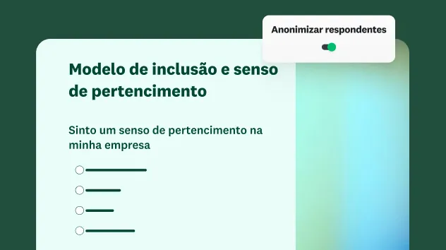 Modelo de questionário de senso de pertencimento e inclusão