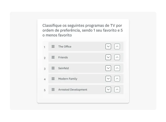 pergunta de classificação