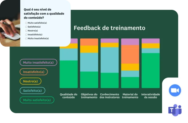 interface de pesquisa de feedback de treinamento