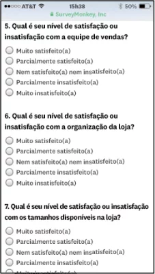 Perguntas individuais em aparelhos móveis