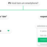 Imagem do recurso de lógica de ramificação avançada para perguntas.