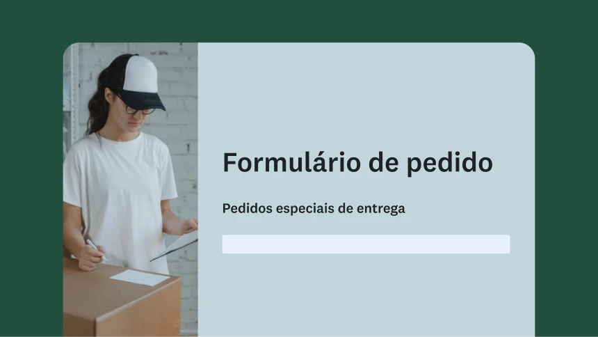 Formulário de pedido com o campo “Pedidos especiais de entrega”.