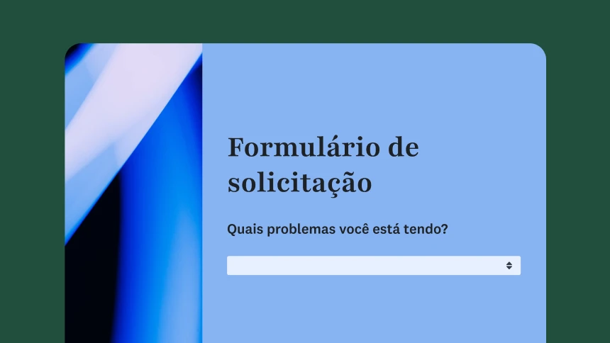 Imagem de modelo de formulário de solicitação.