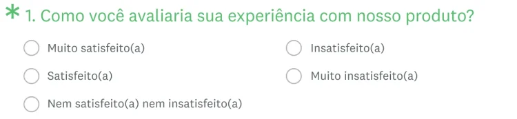 perguntas de resposta fechada de múltipla escolha