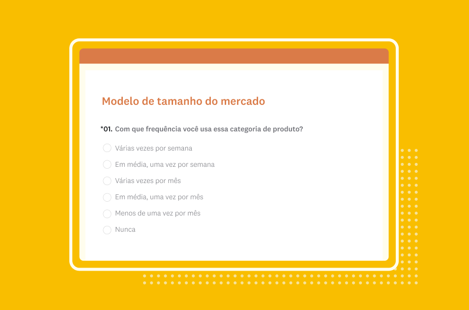 Imagem de modelo de pesquisa de dimensionamento de mercado da SurveyMonkey