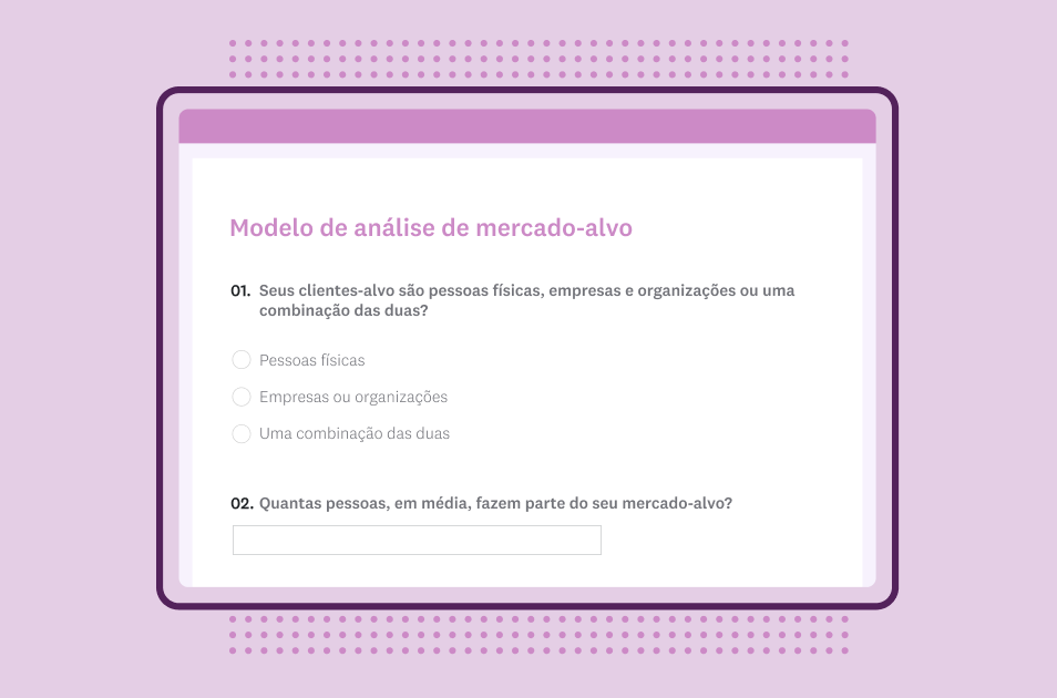 Imagem de modelo de pesquisa de análise de mercado-alvo da SurveyMonkey