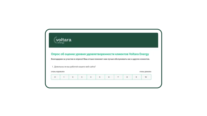 Оценка удовлетворенности клиентов работой сайта