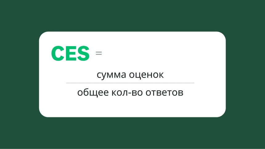 CES = сумма всех баллов, разделенная на общее количество ответов