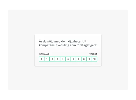 Likertskale-fråga: ”Är du nöjd med de möjligheter till professionell utveckling som företaget erbjuder?”