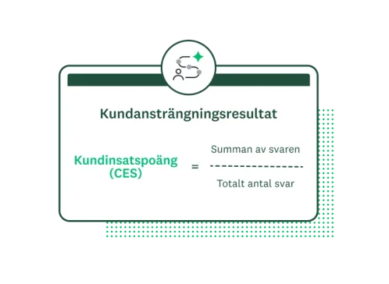Ekvation för kundinsatspoäng (CES)