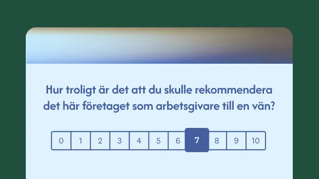 Enkätmall för Employee Net Promoter® Score (eNPS)