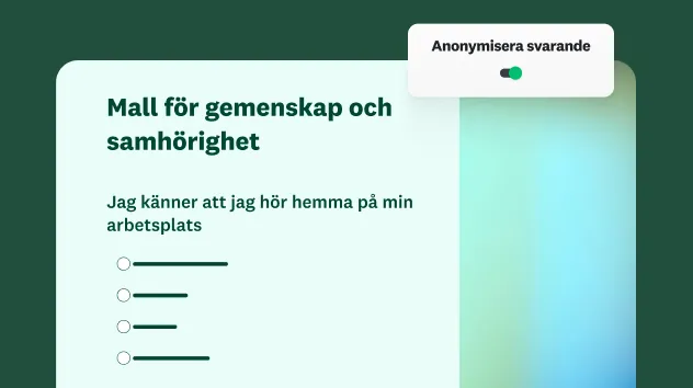 Enkätmall om gemenskap och samhörighet