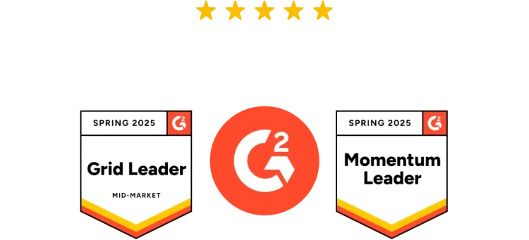 Fler än 14 000 femstjärniga recensioner på G2.com och märken som visar att SurveyMonkey är ledande inom två segment under våren 2025