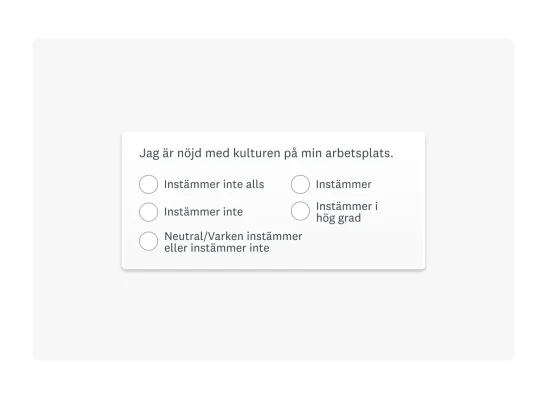 Enkät om personaltillfredsställelse