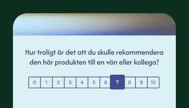 NPS-fråga (Net Promoter Score®)