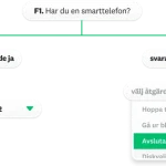 Skärmbild på funktionen för avancerad förgreningslogik för enkätfrågor