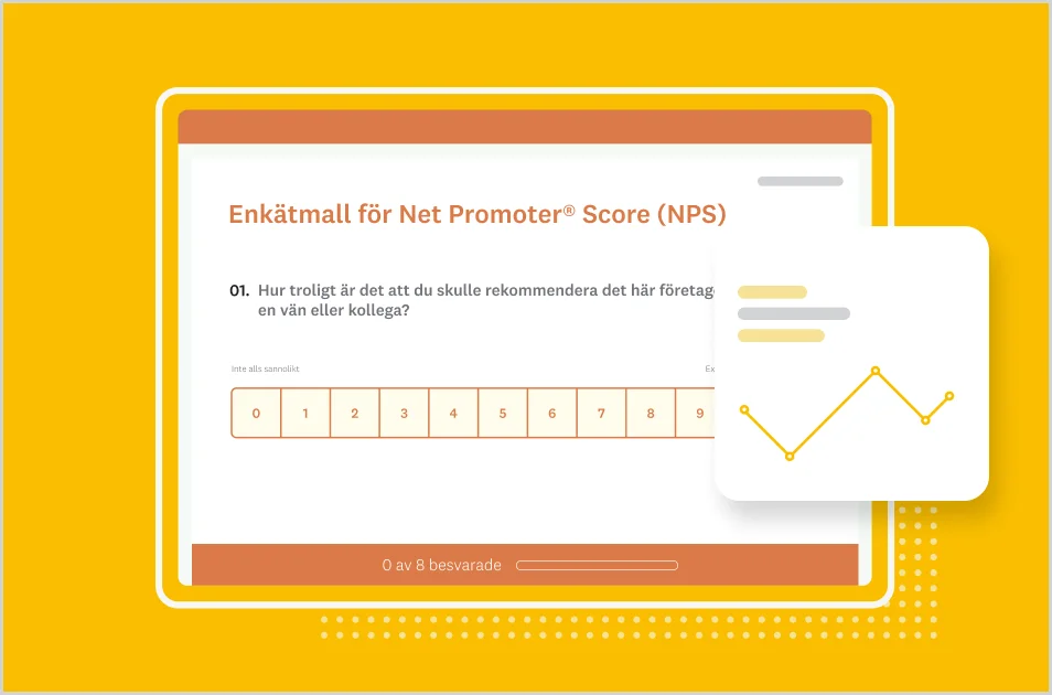 Skärmbild av SurveyMonkeys enkätmall för Net Promoter® Score