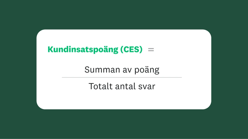 CES = summan av poäng dividerat med totalt antal svarande