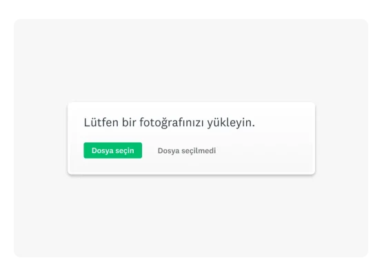 Dosya yükleme soru türünün ürün ekran görüntüsü
