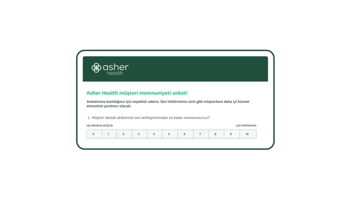 Müşteri destek ekibinden duyulan memnuniyeti değerlendirmek için CSAT anketi