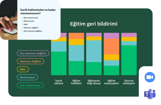 eğitim geri bildirimi anket arayüzü