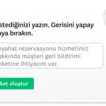 Anketin otomatik olarak oluşturulması için kullanıcıdan istek metni yazmasını isteyen SurveyMonkey yapay zekasının ekran görüntüsü