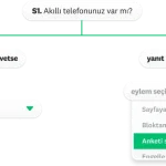 Anket sorularına yönelik gelişmiş dallanma mantığı özelliğinin ekran görüntüsü