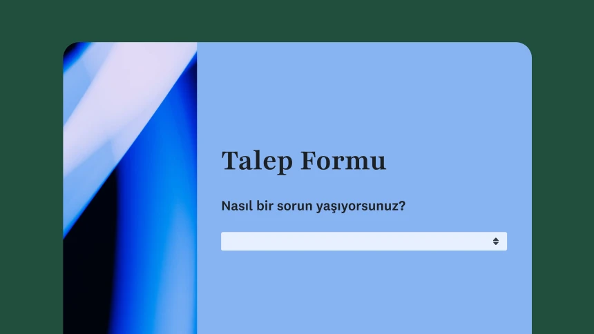 Talep formu şablonu ekran görüntüsü